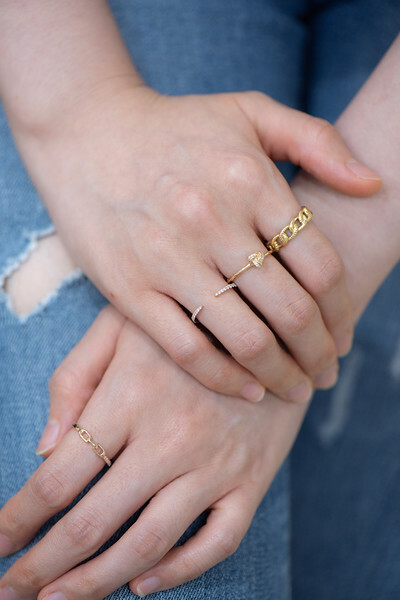 18K Screw Open Diamond Ring