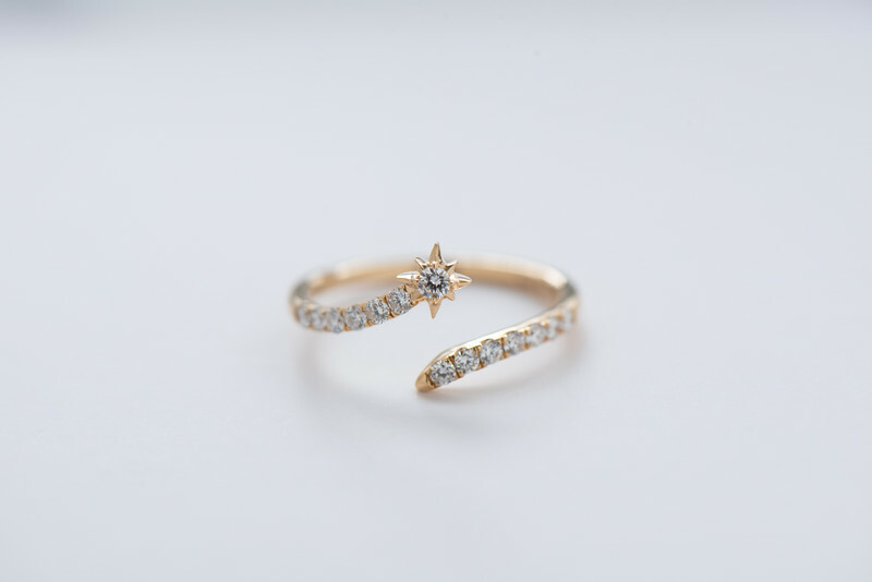 18K Star Light Open Diamond Ring