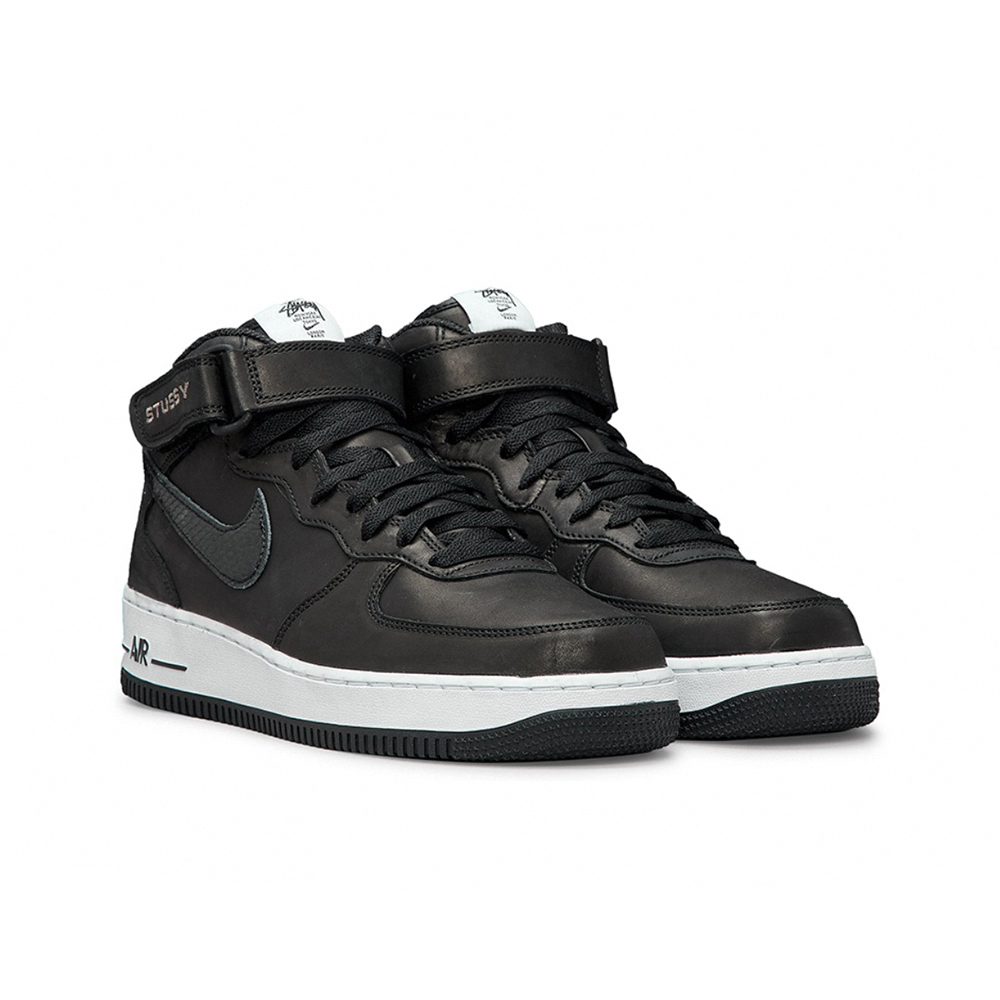 Stussy X Nike Air Force 1 07 Mid SP 黑白 蛇紋 DJ7840-001