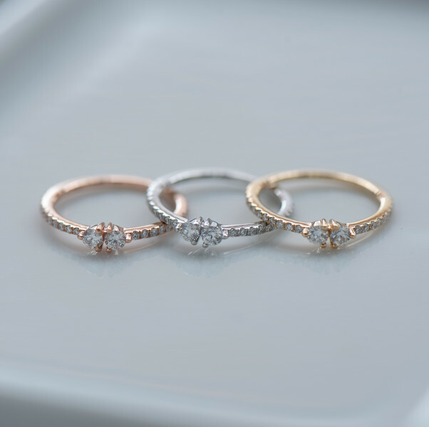 18K Diamond Pinkie Ring