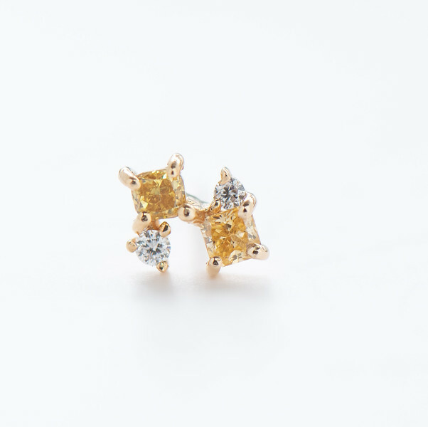 18K One Only Fancy Diamond Earring