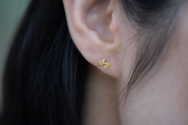 18K One Only Fancy Diamond Earring