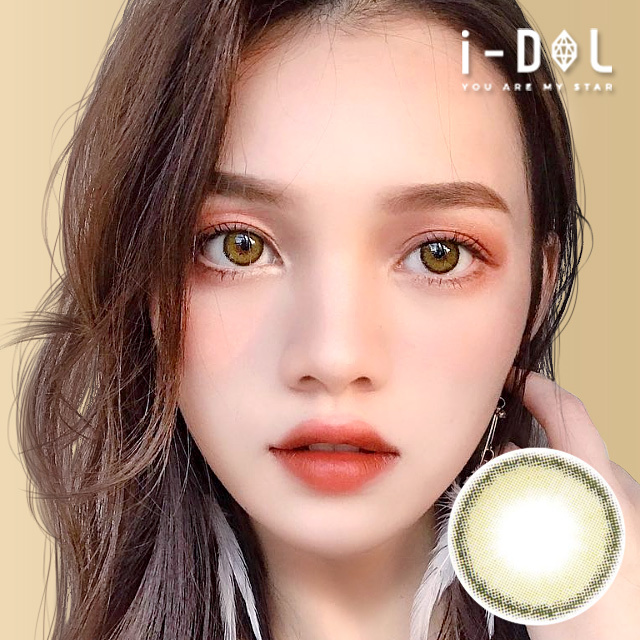 [年拋]I-DOL Canna Roze 年拋彩妝隱形眼鏡｜每盒1片 (Olive Green 橄欖綠)