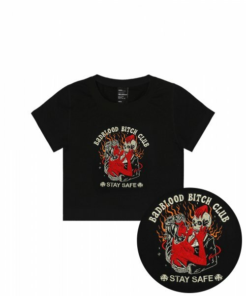 BADBLOOD BBC Skull 16s 1/2 Slim 短袖 黑  w-tee22-013