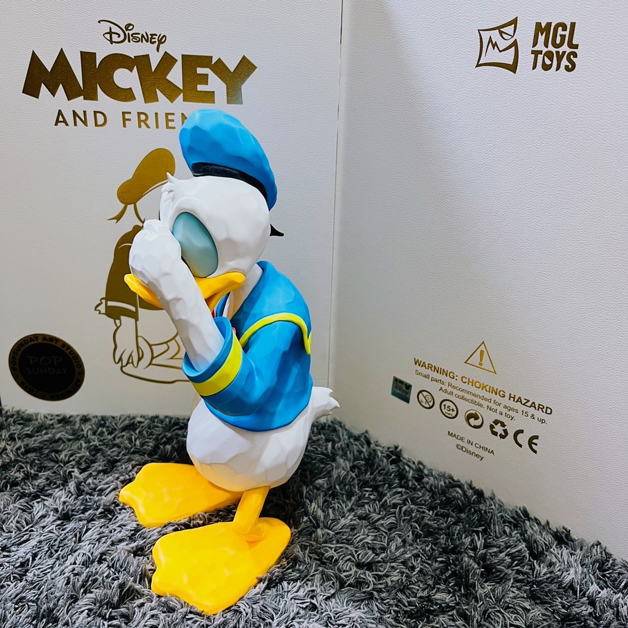 MGL TOYS x POP SUNDAY 木雕塑家 唐老鴨 公仔 限量款 現貨