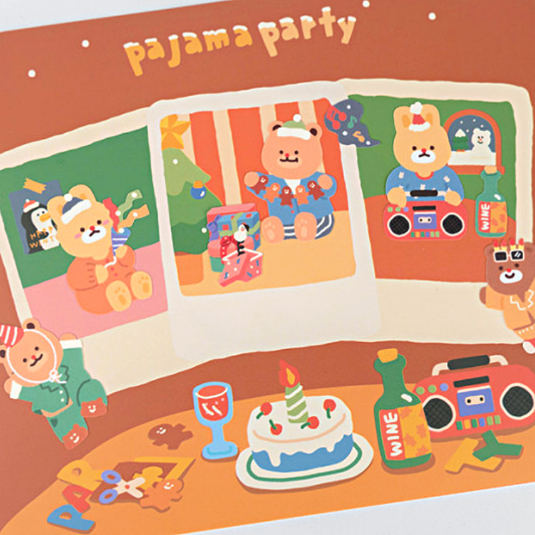 Khakiz Sticker－Pajama Party (Korean Stationery Brand)