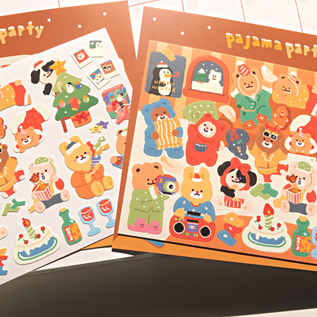 Khakiz Sticker－Pajama Party (Korean Stationery Brand)