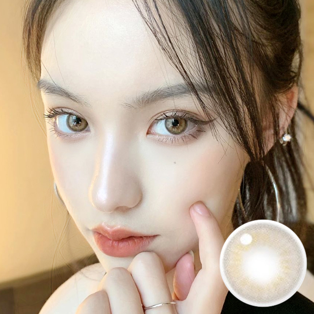 [年拋] I-DOL Desire 年拋彩妝隱形眼鏡｜每盒1片 (AMBER GRAY 琥珀灰)