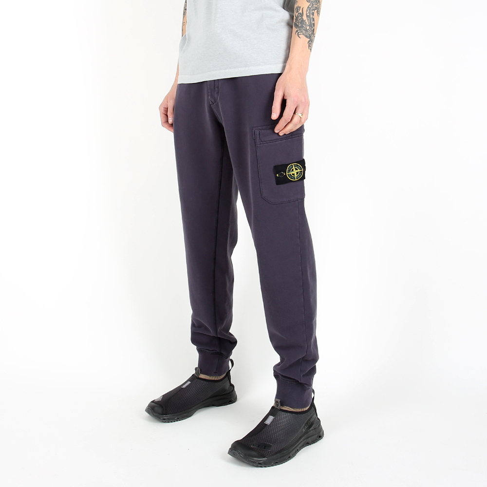 Stone Island 100％純棉 長褲 抓絨褲  墨水黑