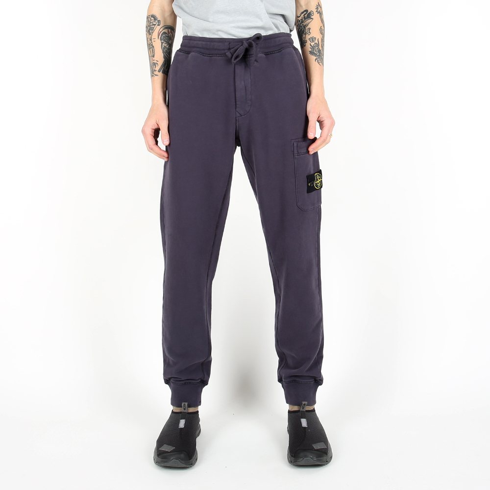 Stone Island 100％純棉 長褲 抓絨褲  墨水黑