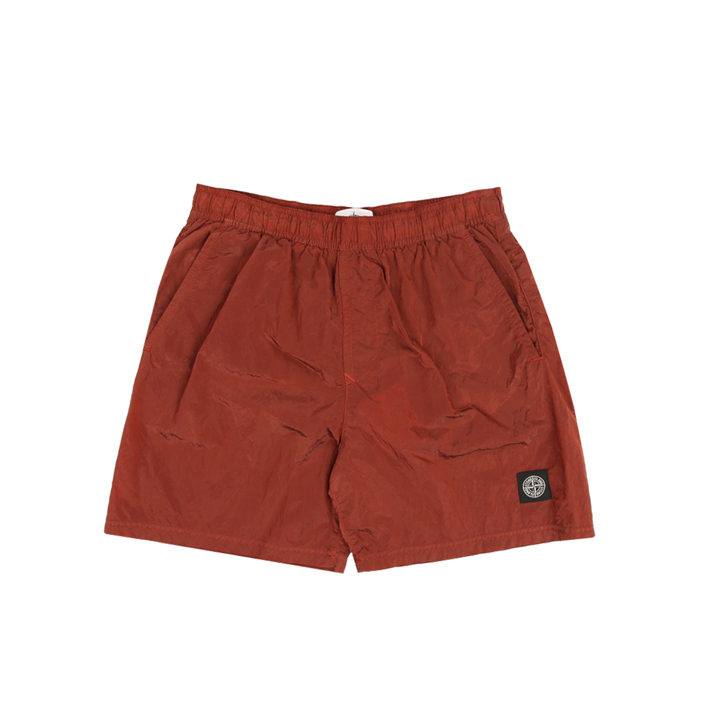 Stone Island 100% 聚酰胺 短褲 彈性 磚紅色