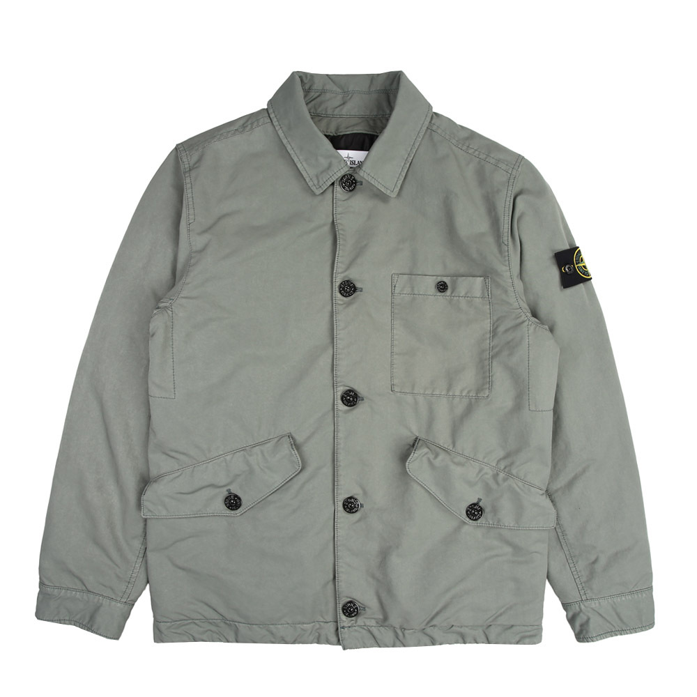 Stone Island 長袖 夾克 襯衫 鼠尾草綠