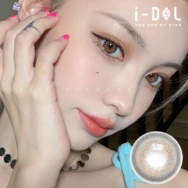 [年拋] I-DOL URIA MADE 年拋彩妝隱形眼鏡｜每盒1片 (Mood Brown 冷霧棕)