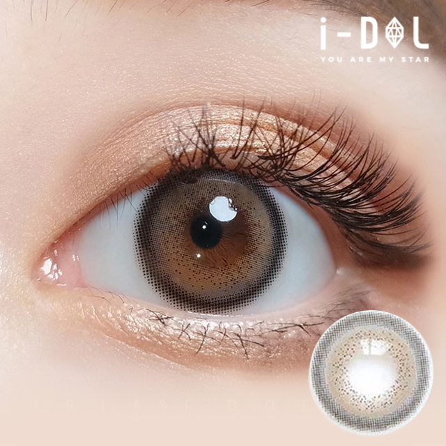 [年拋] I-DOL URIA MADE 年拋彩妝隱形眼鏡｜每盒1片 (Mood Brown 冷霧棕)