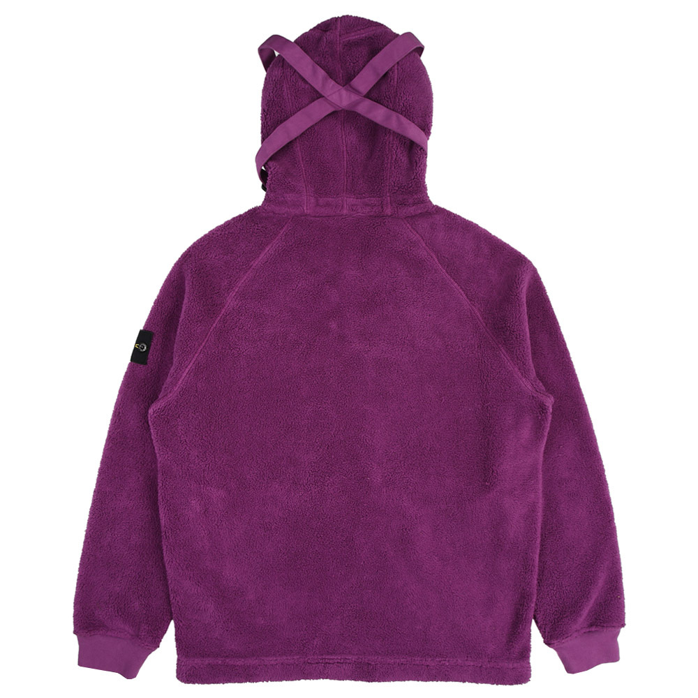 Stone Island 長袖 連帽外套 毛絨 洋紅色