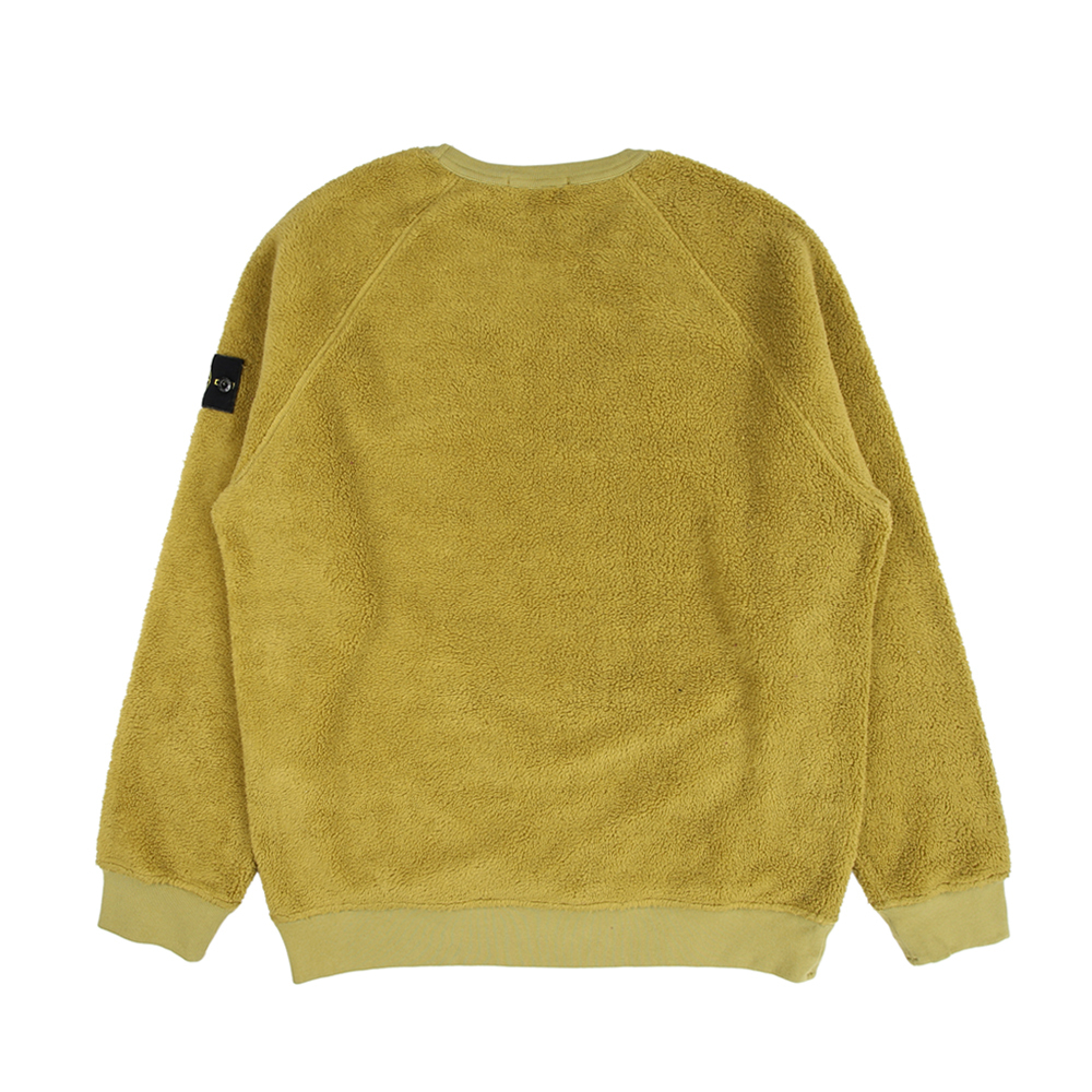 Stone Island 長袖 大學T 毛絨 芥末黃