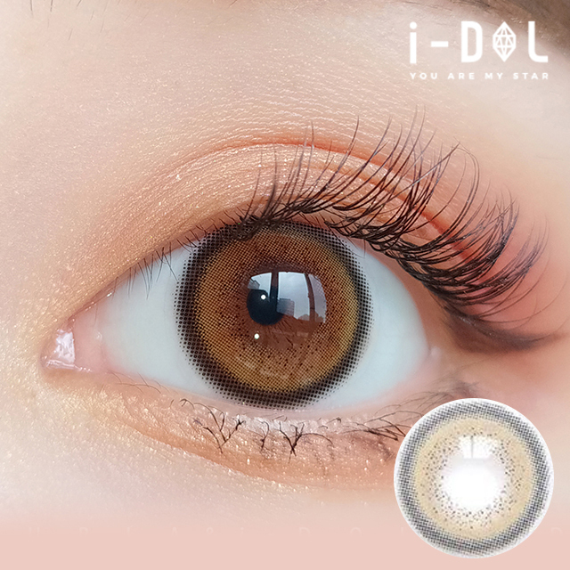 [年拋] I-DOL URIA MADE 年拋彩妝隱形眼鏡｜每盒1片 (Real Brown 真亞麻)