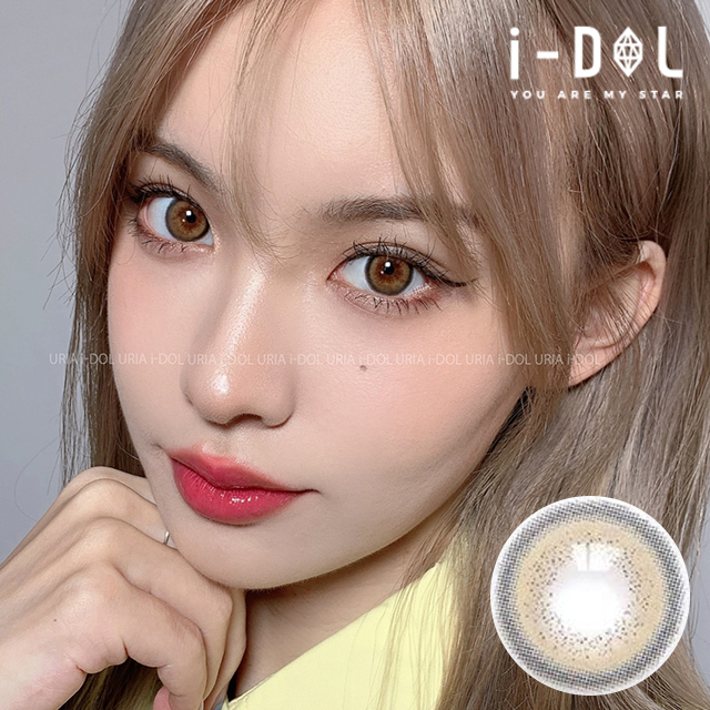 [年拋] I-DOL URIA MADE 年拋彩妝隱形眼鏡｜每盒1片 (Real Brown 真亞麻)