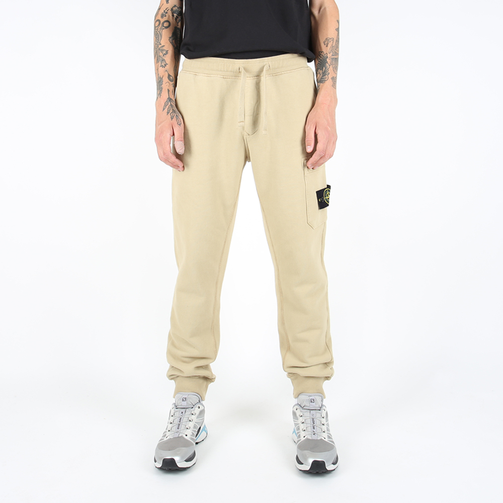 Stone Island 100％純棉 抓絨褲 長褲 米色