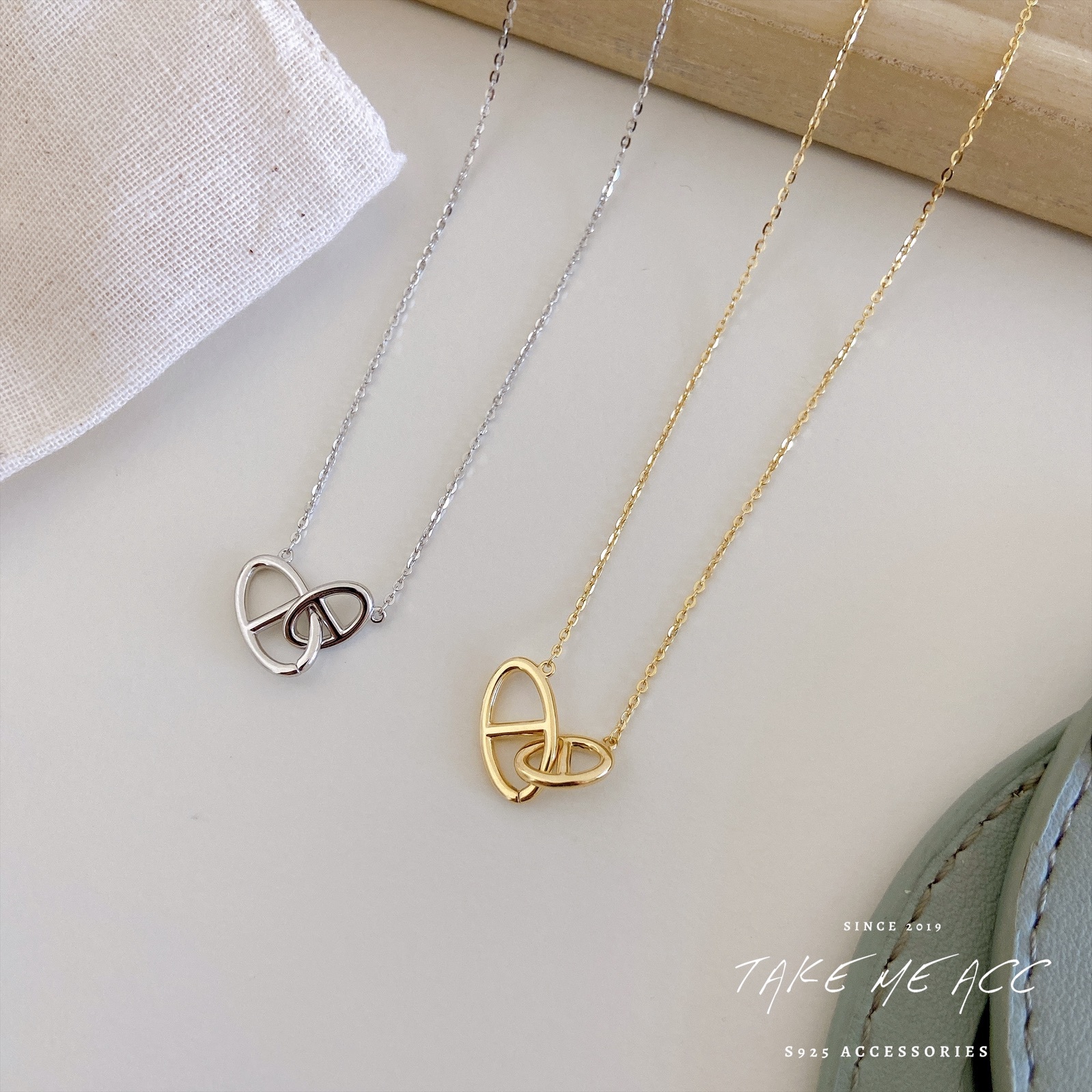 不對稱豬鼻｜純銀項鍊