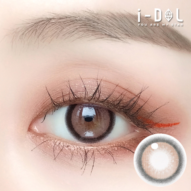[年拋] I-DOL URIA NANA VIEW 年拋彩妝隱形眼鏡｜每盒1片 (Rose Brown 玫瑰棕)