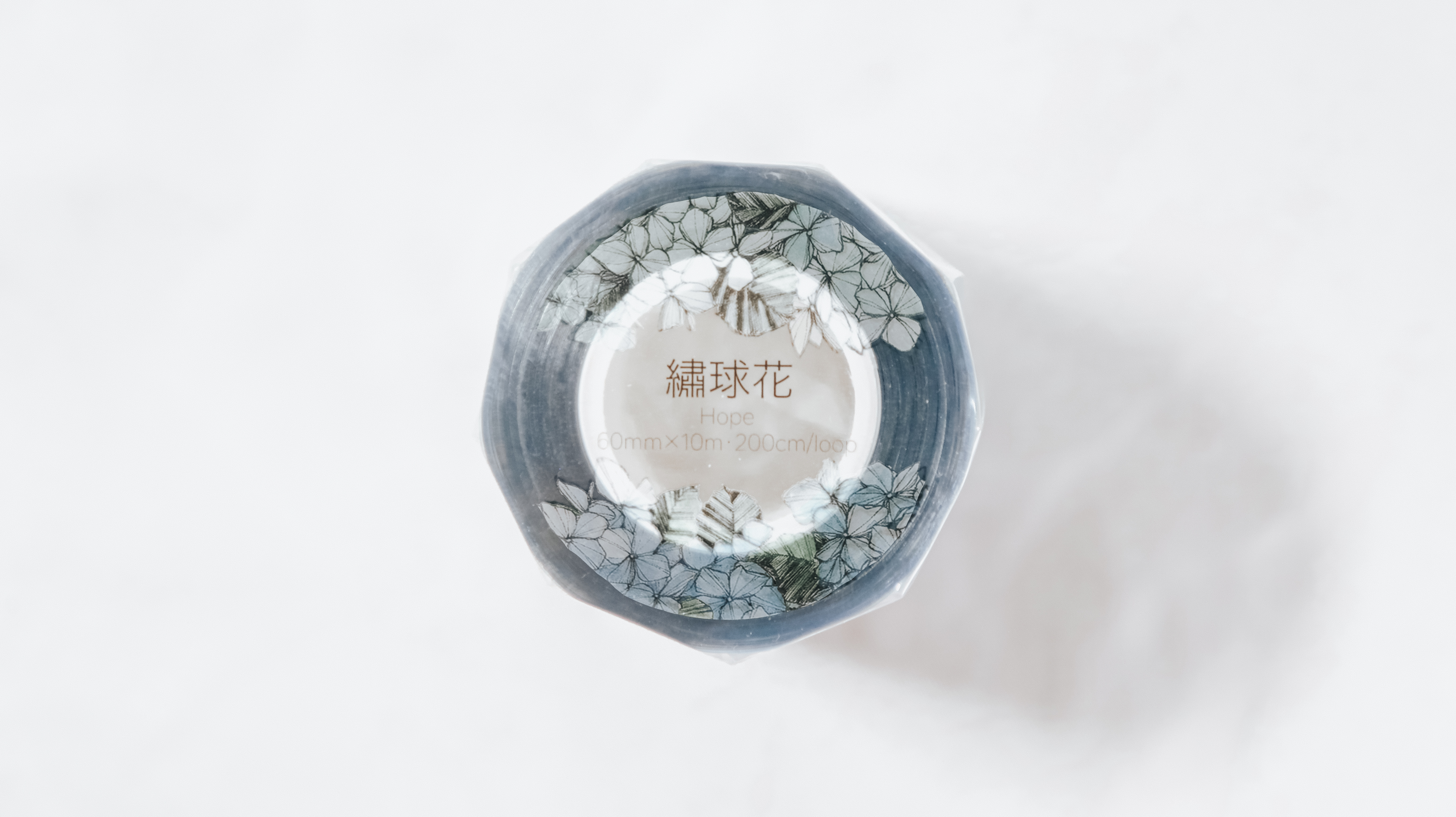 繡球花-藍綠色系PET膠帶