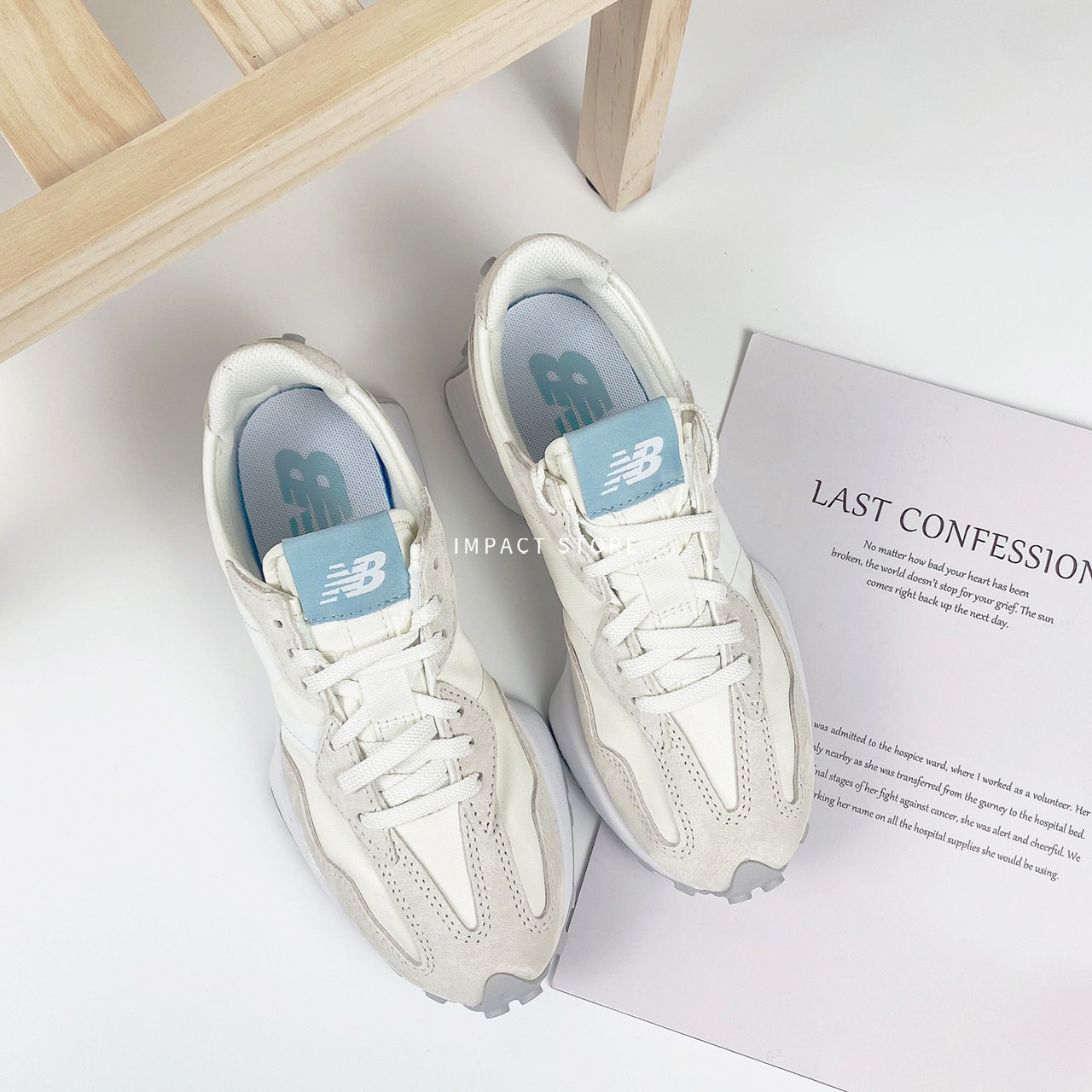 New Balance 327  奶茶色 寶寶藍 米白 白藍新款  WS327BV