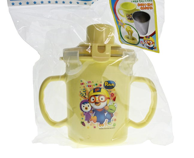 韓國 Pororo 雙鎖不銹鋼吸管水瓶 250ml