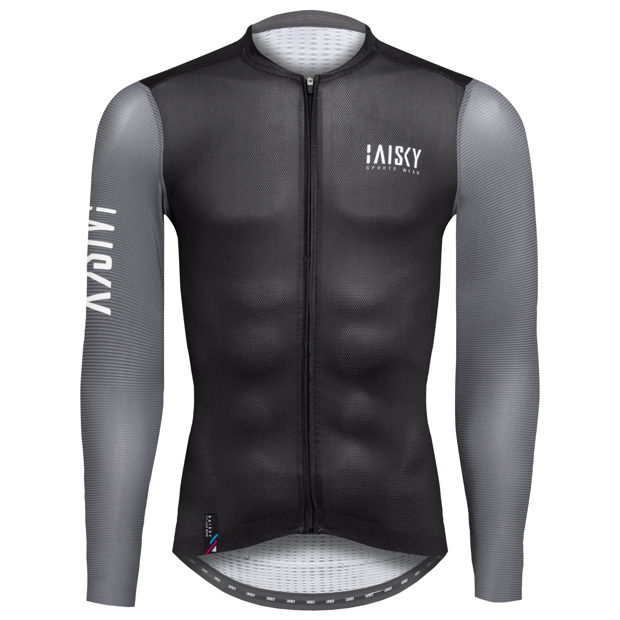 男款空力薄款長車衣 對比 黑