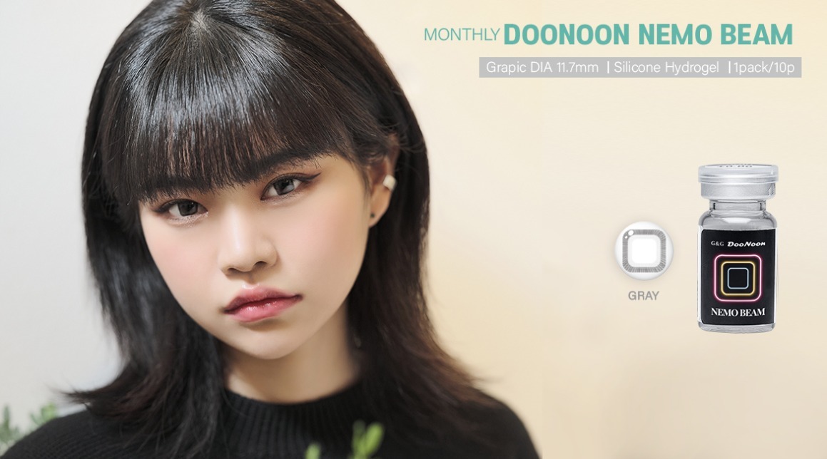 [正方形] DooNoon NEMO BEAM 1 Month 月拋隱形眼鏡｜每盒1片 (Gray/Brown/Purple)