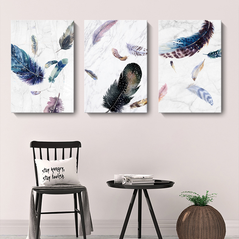 彩羽紛飛無框掛畫