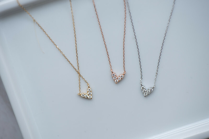 18K Sweet Heart Diamond Necklace