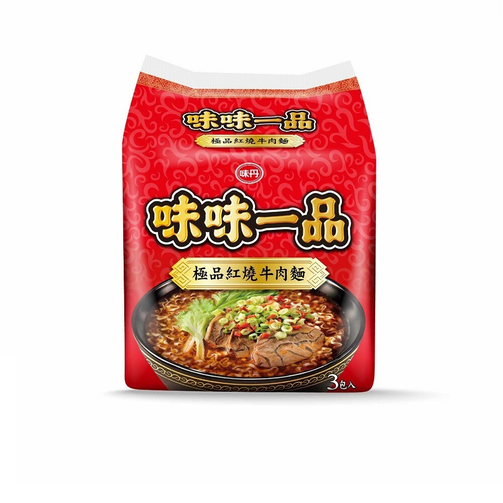【味丹】味味一品 - 極品紅燒牛肉麵 1袋 (181gX3入)