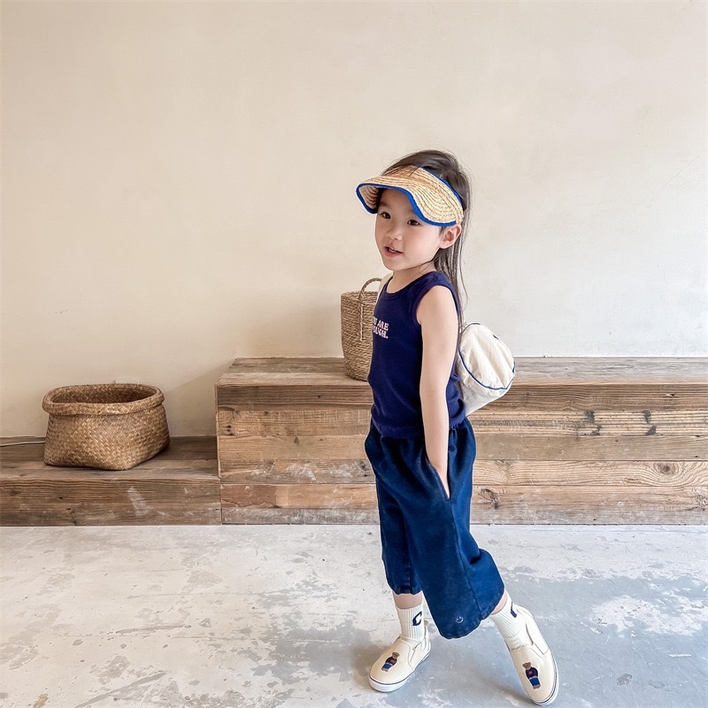 微笑小刺繡6.8分褲