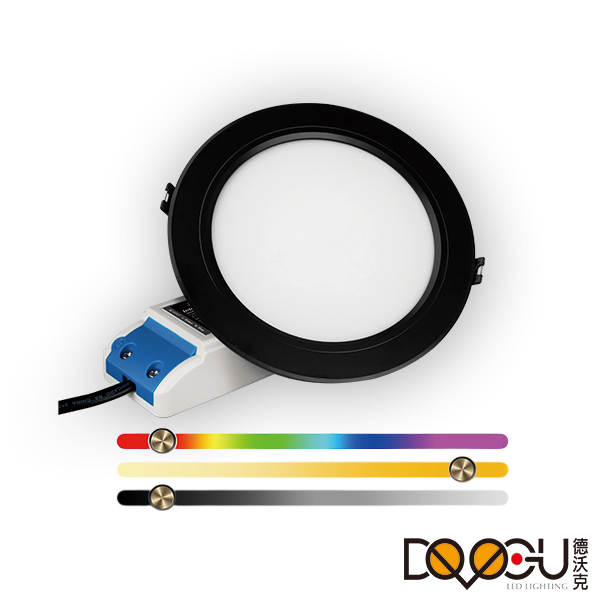 智能繽紛崁燈 15cm-12W黑色 DV066B