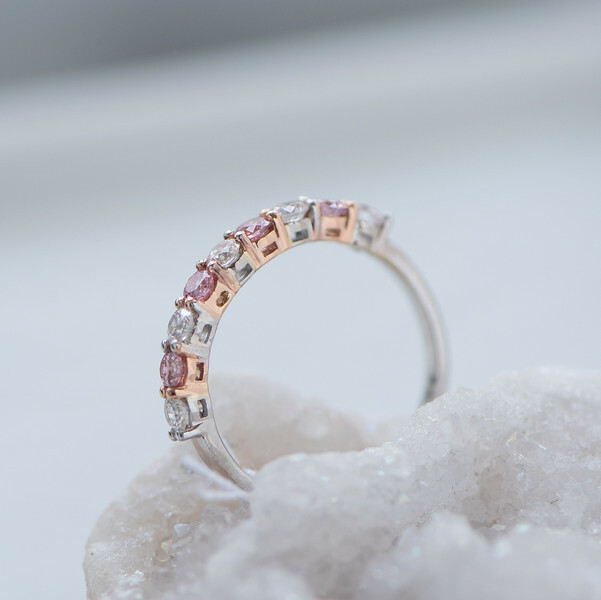 18K Argyle Pink 6PP Diamond Ring