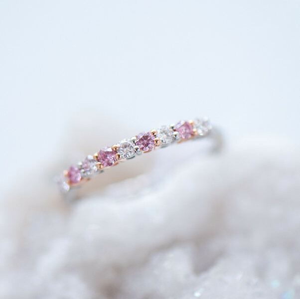 18K Argyle Pink 6PP Diamond Ring