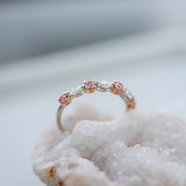 18K Argyle Pink 6PP Diamond Ring