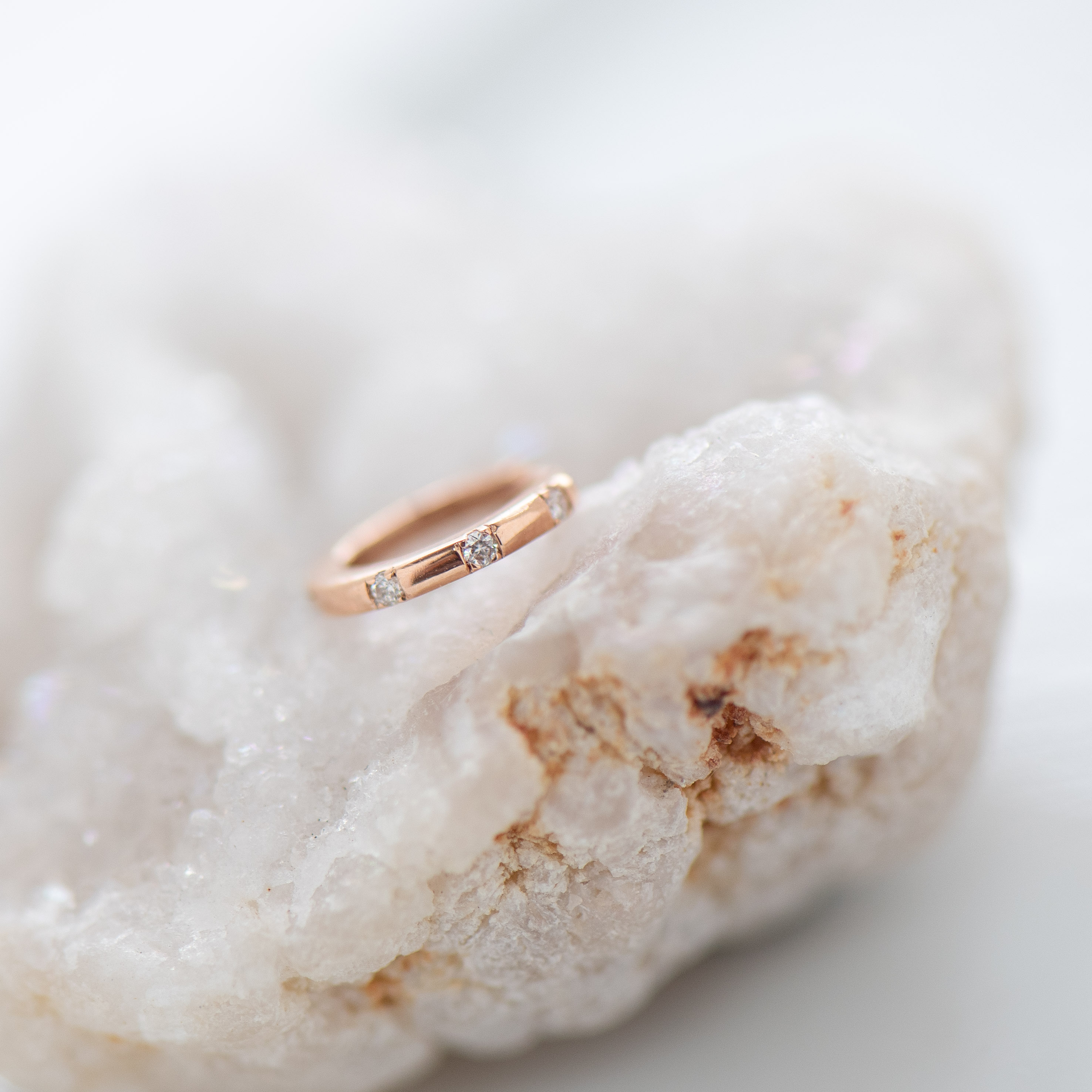 18K Mini Diamond Earring Hoop