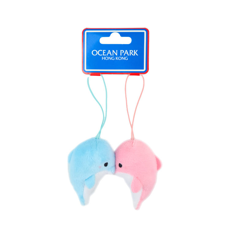Kissing Dolphins Plush Strap