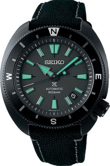 萬年鐘錶 - SEIKO PROSPEX 陸龜霧黑螢光機械潛水錶 SRPH99K1 / 4R35-05H0C 錶徑42.4MM