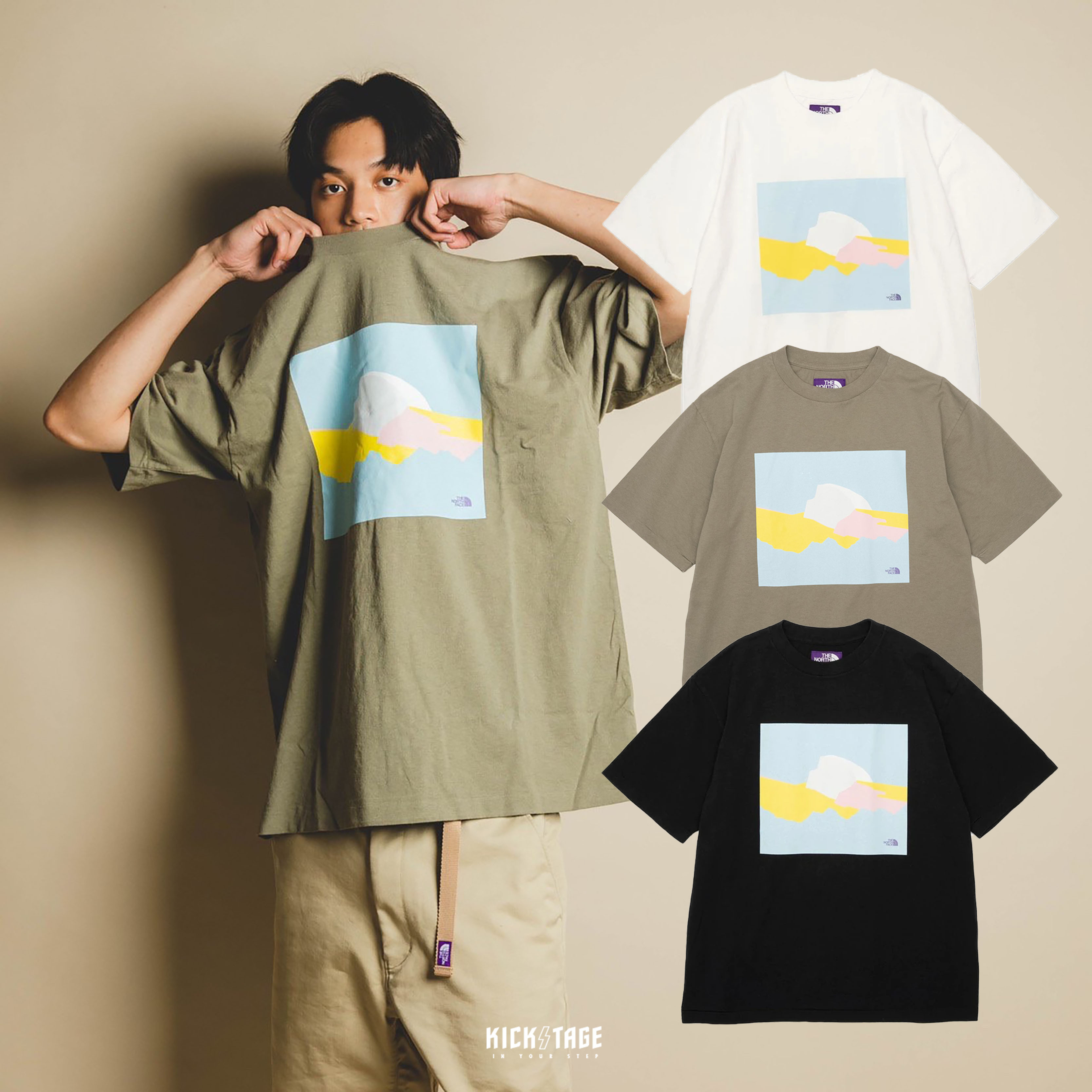 **特價商品售出不退換**紫標 THE NORTH FACE TEE 優勝美地 風景T 照片T 短T【NT3155N】