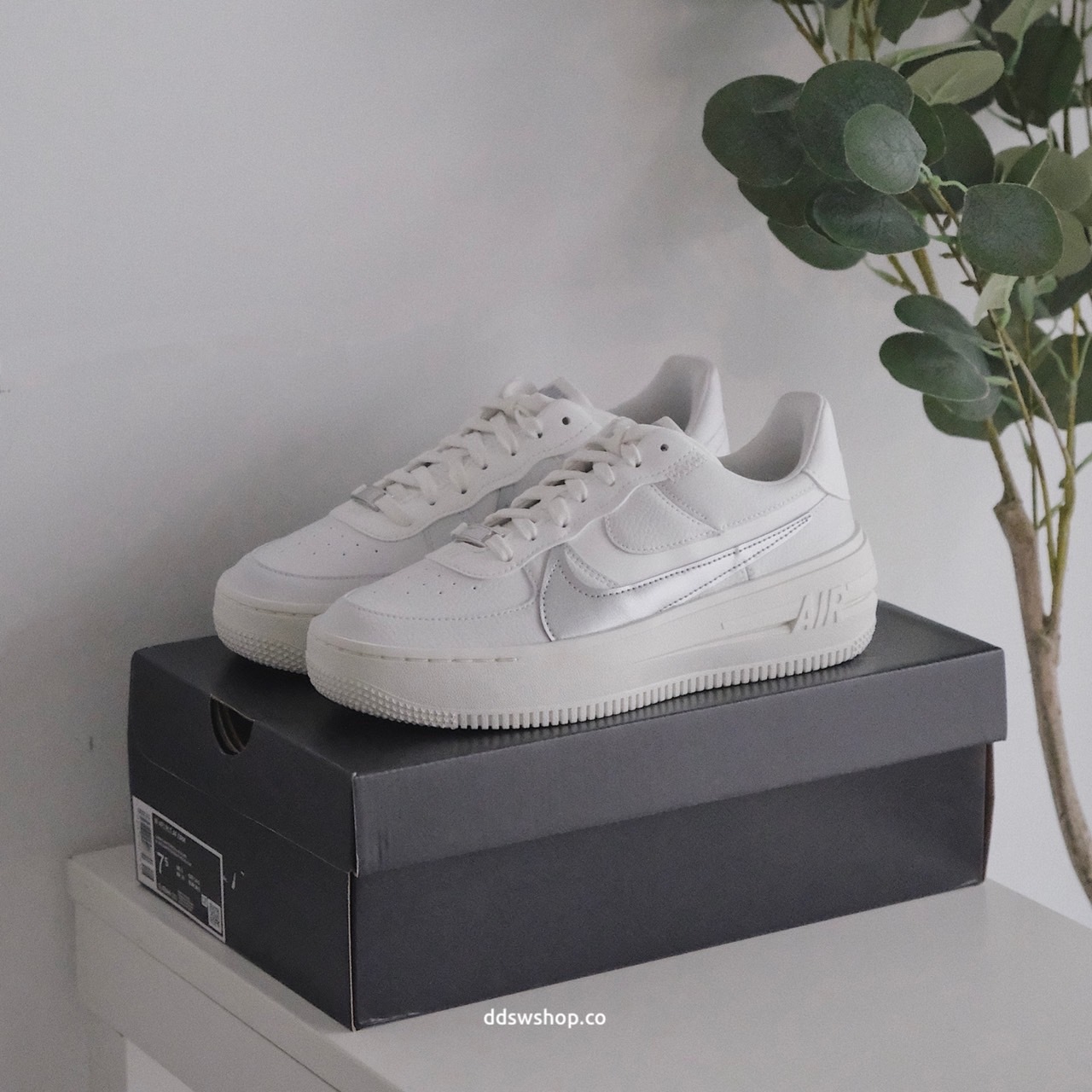 Nike Air Force 1 PLT.AF.ORM "Summit White/Silver" 白銀雙鉤 厚底 DJ9946-101