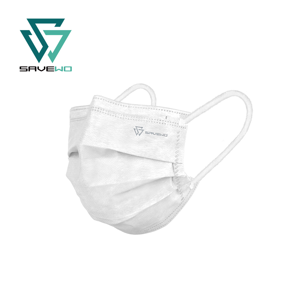 *160mm R 標準碼* SAVEWO ClassicMask 三摺平面口罩 白色 (30片獨立包裝/盒)