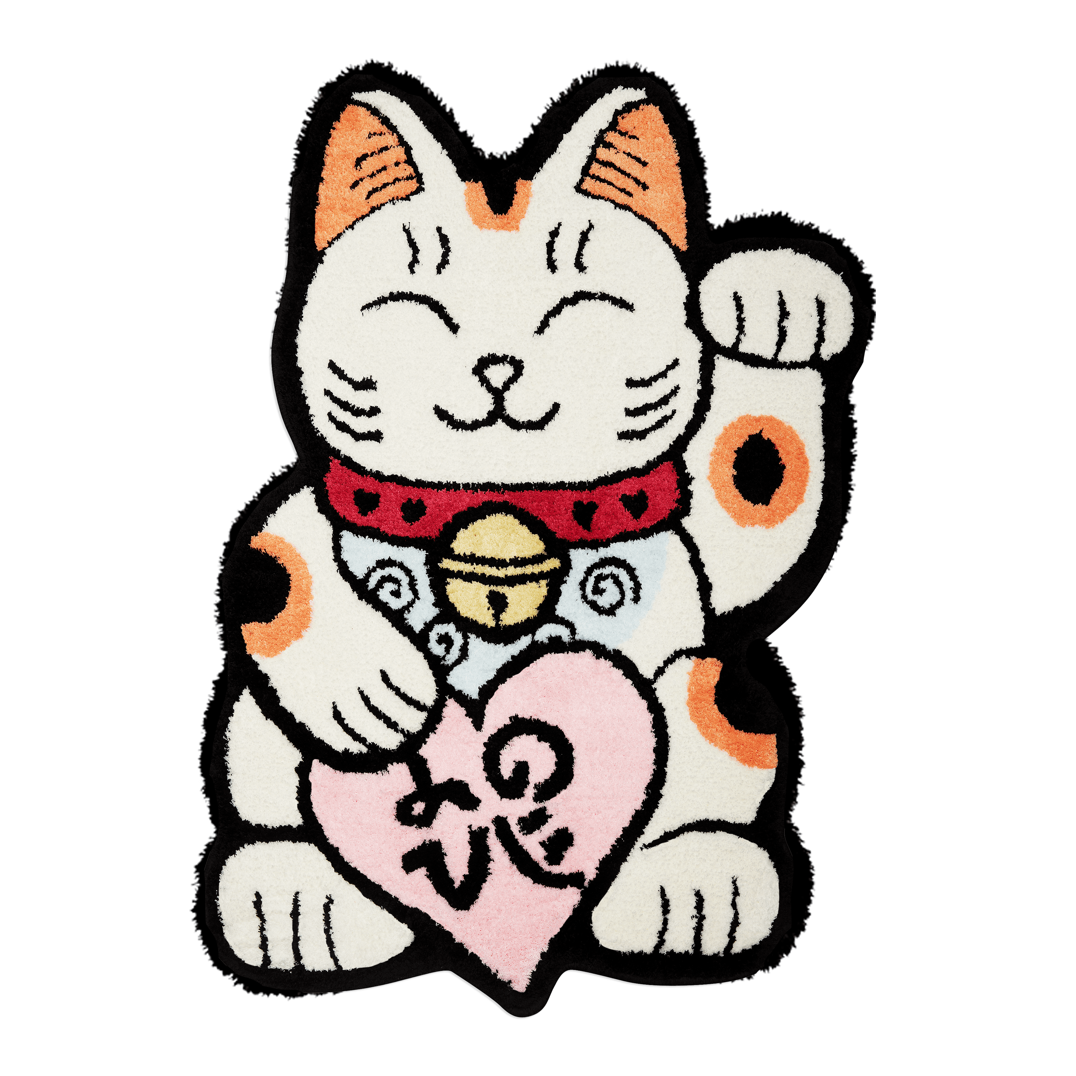 RAW EMOTIONS 戀愛虎斑貓地毯 白色