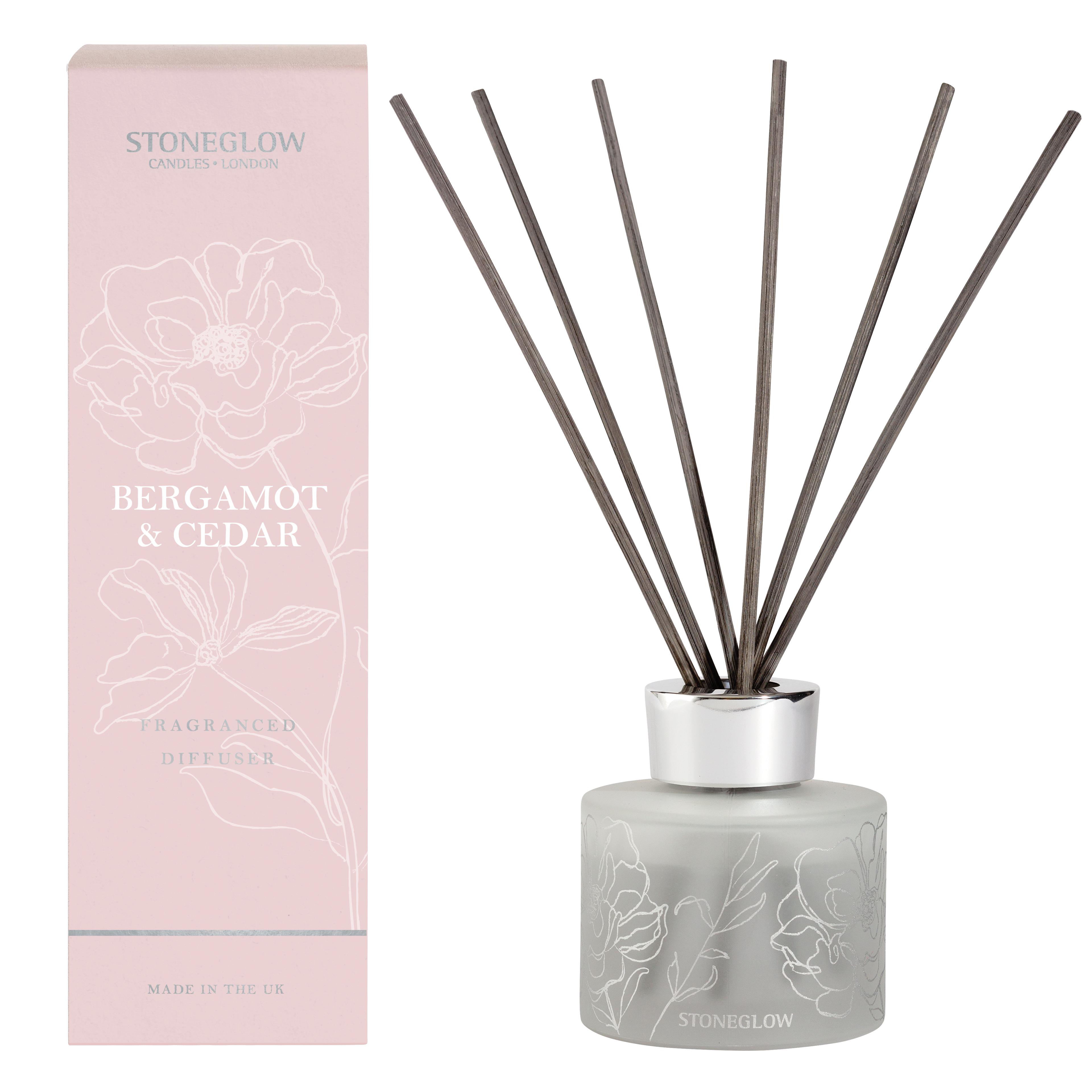 STONEGLOW DAY FLOWER - BERGAMOT & CEDAR - REED DIFFUSER 120ML