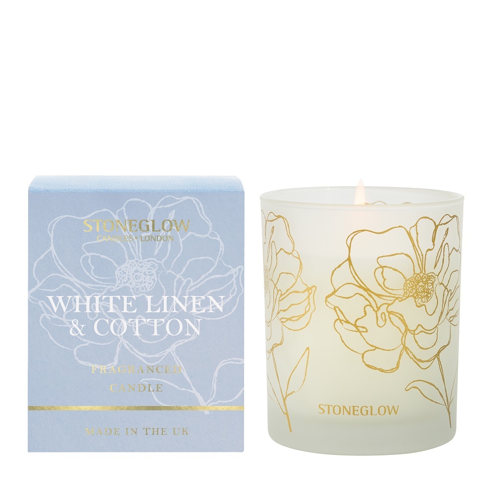 STONEGLOW DAY FLOWER - WHITE LINEN & COTTON - TUMBLER