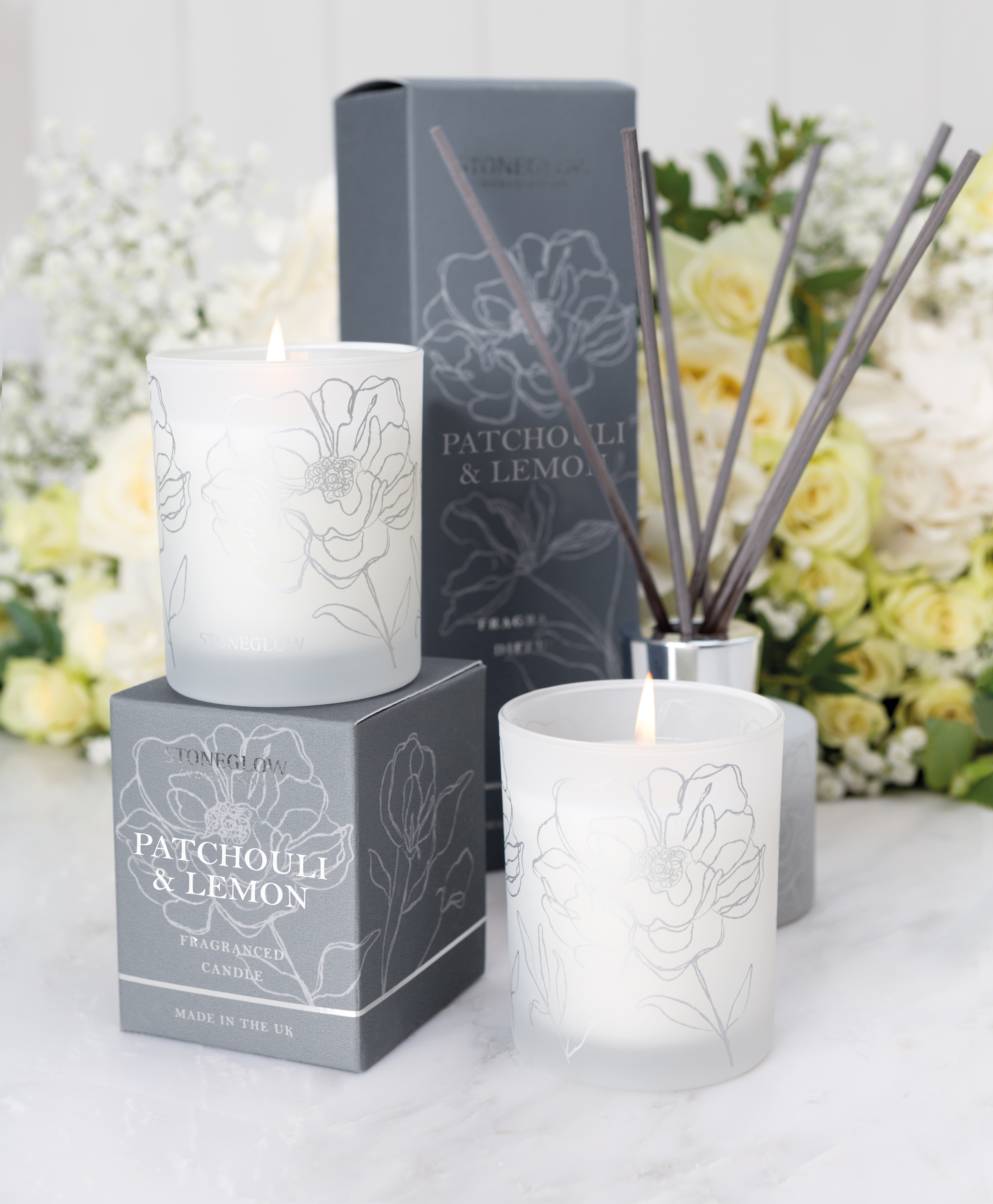 STONEGLOW DAY FLOWER - PATCHOULI & LEMON - TUMBLER