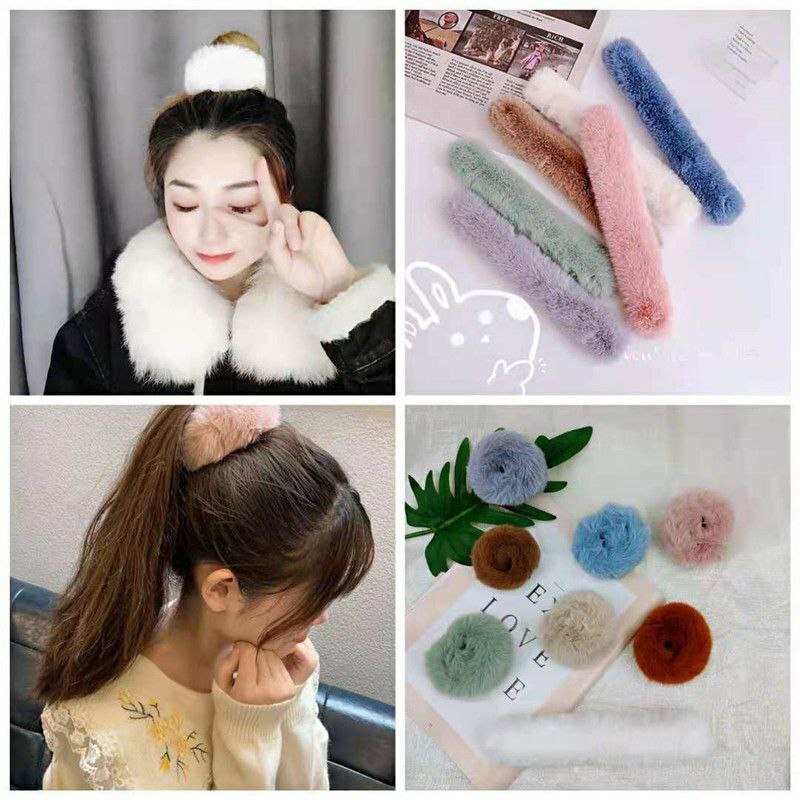 一拍成圈 可爱啪啪圈 毛毛发圈手环 仿兔毛 头绳