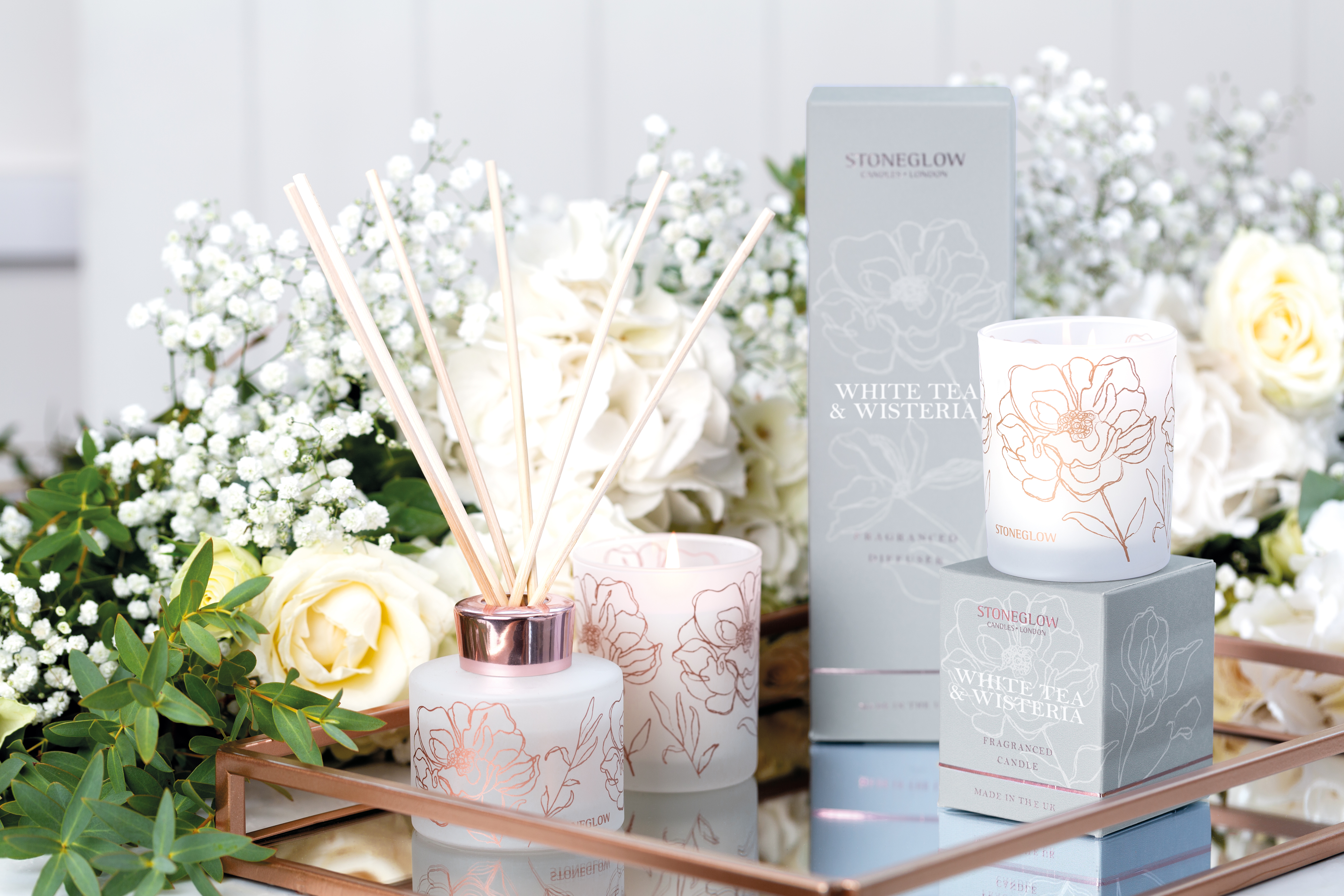 STONEGLOW DAY FLOWER - WHITE TEA & WISTERIA - REFILL 200ML